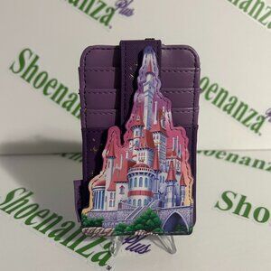 Loungefly Cardholder Snap Fold Over Card Wallet Disney Beauty and Beast Castle